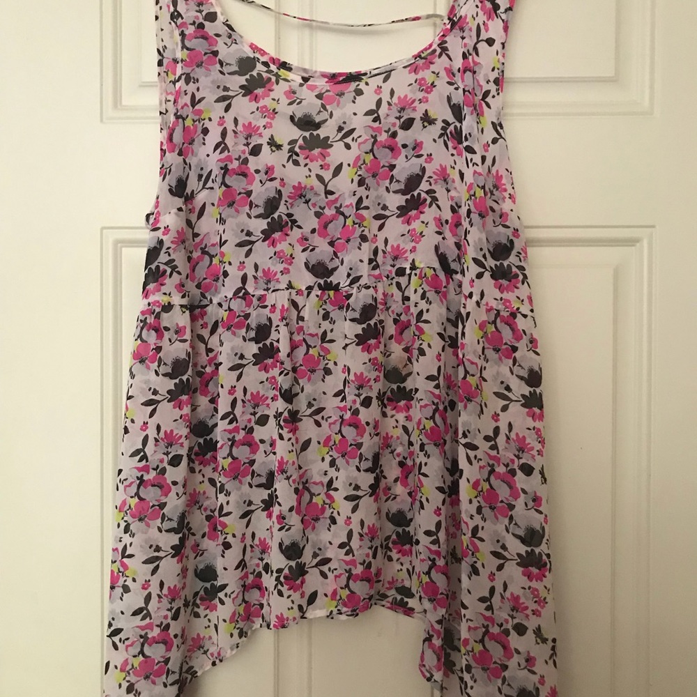 Chiffon type sleeveless Torrid blouse